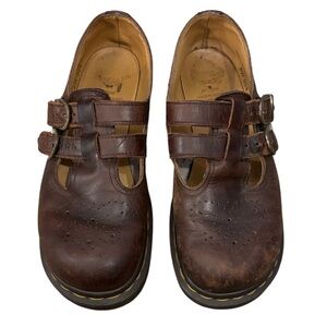 Dr. Martens Brown Leather Women's Shoes